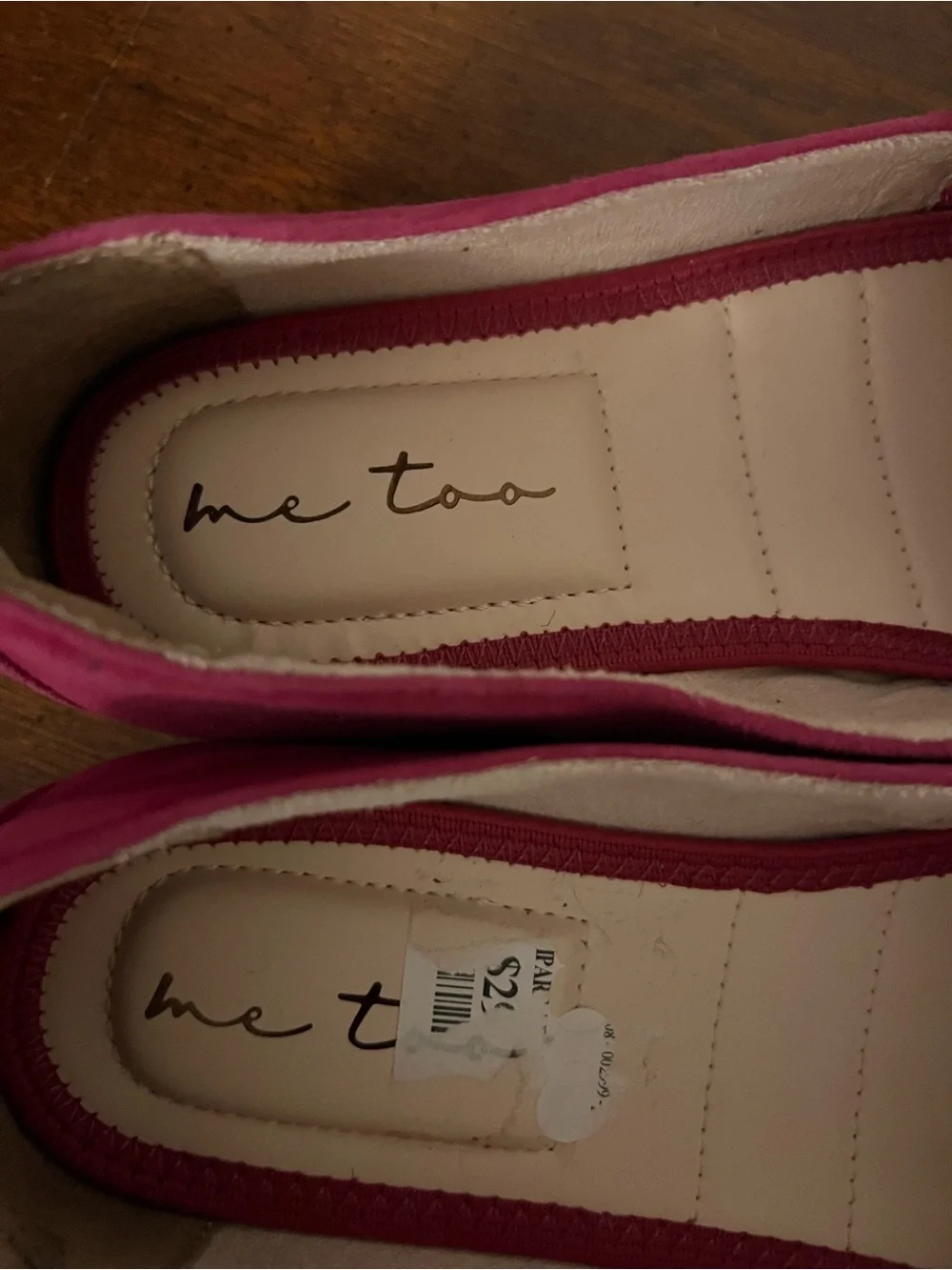 Me Too Lynx espadrille flats woven fuchsia suede upper jute-wrapped sole size 8